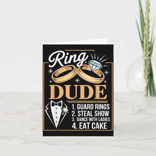 Ringbeveiliging Huwelijksfeest Grappige Ringdrager Kaart (Voorkant)