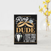 Ringbeveiliging Huwelijksfeest Grappige Ringdrager Kaart (Gele Bloem)