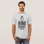 Ringbeveiliging | Naam Groomsmen T-shirt (Voorkant volledig)
