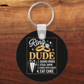 Ringbeveiliging Trouwfeest Grappige Ringdrager Sleutelhanger (Voorkant)