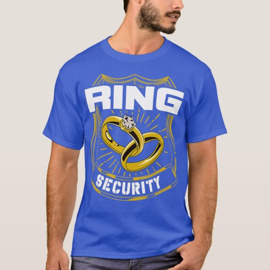 Ringbeveiliging Trouwfeest Ringdrager T-shirt (Voorkant)