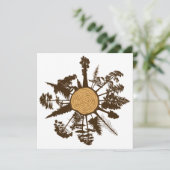 Ringbomen met boomstam met dwarsdoorsnede kaart (Staand voorkant)