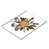 Ringbomen met boomstam met dwarsdoorsnede notitieboek (Linkerzijde)