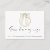 Ringboog Hoeveel ringen bruidsspel Informatiekaartje (Voorkant)