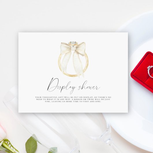 Ringboog vrijgezellenfeest Display douche Informatiekaartje