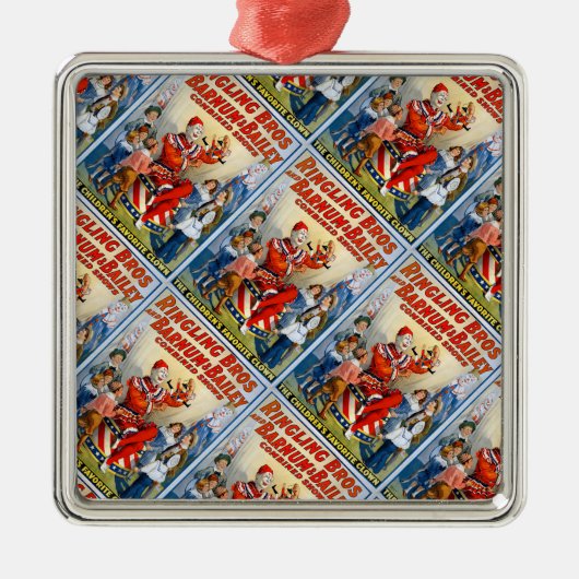 ringbroers Koud Circus Poster Kind Metalen Ornament (Voorkant)
