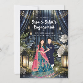 Ringceremonie uitnodigen Indiase Verloving uitnodi Kaart