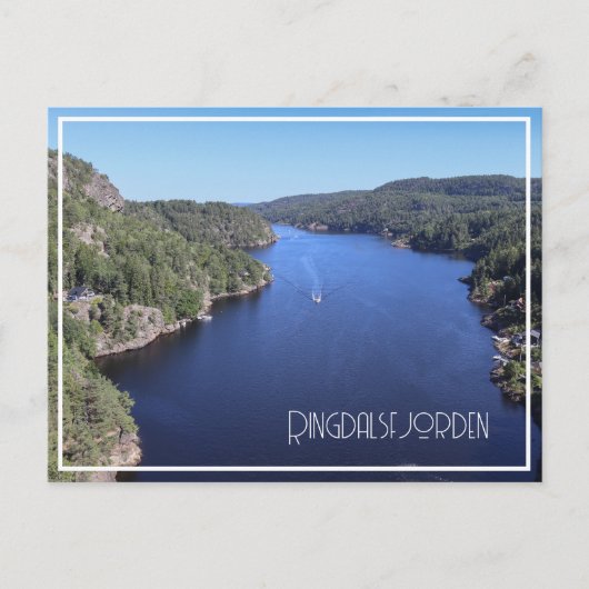 Ringdalsfjorden Zomerlandschap Uitzicht Feestdagenkaart (Voorkant)