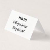 Ringdrager Aangepaste Naam Trouw Simple Minimaal  Kaart (Voorkant)