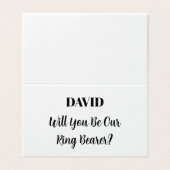 Ringdrager Aangepaste Naam Trouw Simple Minimaal  Kaart (Buitenkant ongevouwen)