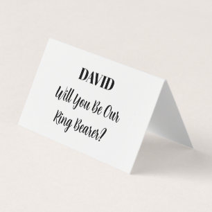 Ringdrager Aangepaste Naam Trouw Simple Minimaal  Kaart