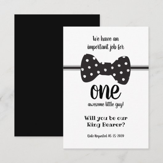 Ringdrager Aanvraag strikje Kaart (Voorkant / Achterkant)