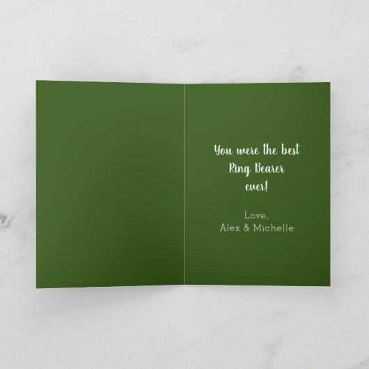 Ringdrager Bedank Foto Berichtkaart Bedankkaart (Binnen)