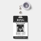 Ringdrager Beveiligingsbadge Badge (Voorzijde met uittrekbare clip)