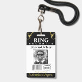 Ringdrager Beveiligingsbadge Badge (Voorzijde met lanyard)