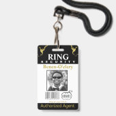 Ringdrager Beveiligingsbadge Badge (Voorzijde met lanyard)