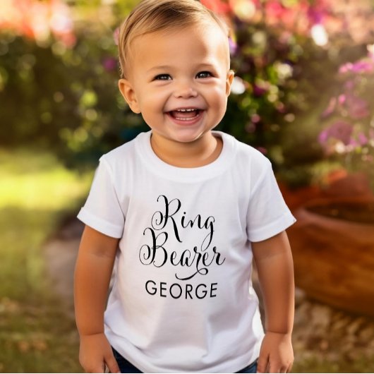 Ringdrager Calligrafie Trouwnaam Kinder Shirts
