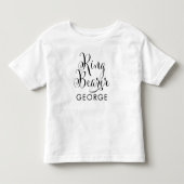 Ringdrager Calligrafie Trouwnaam Kinder Shirts (Voorkant)