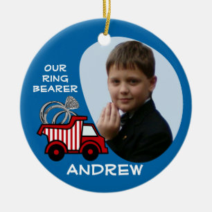 Ringdrager Dump Truck Foto Keramisch Ornament