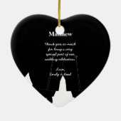 Ringdrager Gerber Daisy bruiloft vakantie Ornament (Achterkant)