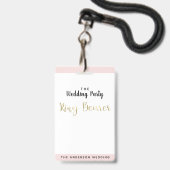 Ringdrager Gouden Huwelijksfeest VIP Pas Badge (Voorzijde met lanyard)