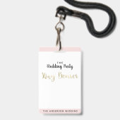 Ringdrager Gouden Huwelijksfeest VIP Pas Badge (Achterkant met lanyard)