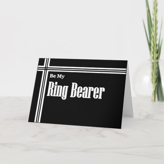 RINGDRAGER Huwelijksuitnodiging met Strepen (Voorkant)