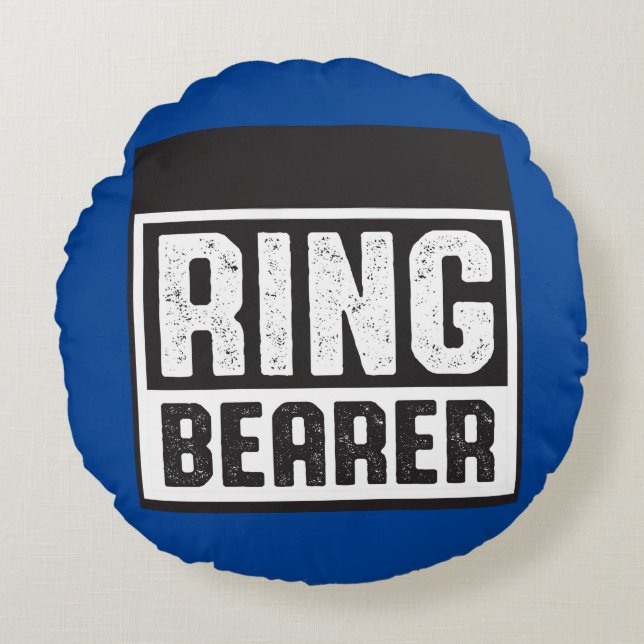Ringdrager kussen blauw en zwart Collectie (Voorkant)