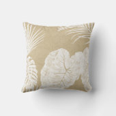 Ringdrager Moderne Eenvoudige Kraft Tropische Blad Kussen (Achterkant)