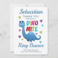 Ringdrager Page Boy Bedankt Dinosaur