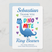 Ringdrager Page Boy Bedankt Dinosaurus (Voorkant / Achterkant)