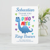 Ringdrager Pageboy Bedankt Dinosaur (Staand voorkant)