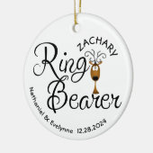 Ringdrager rendieren kerst keramisch ornament (Links)