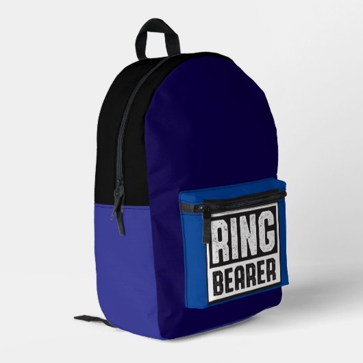 Ringdrager Rugzak Blauw en Zwart Collectie (Achterkant Hoek Links)