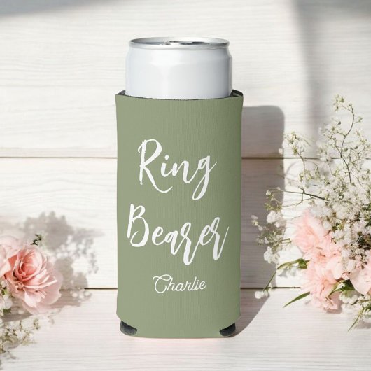Ringdrager Sage Green Trouw Seltzer Blikjeskoeler