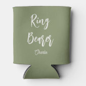 Ringdrager Sage Groene Trouw Blikjeskoeler (Voorkant)