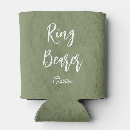 Ringdrager Sage Groene Trouw Blikjeskoeler (Achterkant)