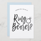 Ringdrager | Script Stijl Aangepaste Trouw Kaart (Voorkant / Achterkant)