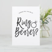 Ringdrager | Script Stijl Trouwring Op maat gemaak Kaart (Staand voorkant)