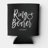 ringdrager | Scriptstijl aangepaste bruiloft Blikjeskoeler (Voorkant)