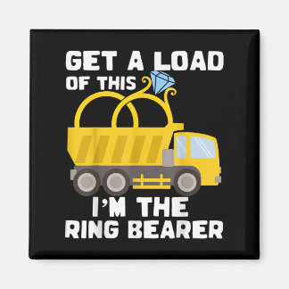 Ringdrager shirt grappige trouwtruck jongens cadea magneet