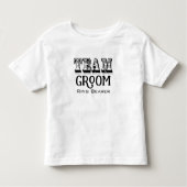 Ringdrager Team Groom Hand Lettered Black Ink Kinder Shirts (Voorkant)