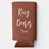 Ringdrager Terracotta Bruin Huwelijk  Seltzer Blikjeskoeler (Achterkant)