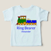 Ringdrager Trouwringtrein met jongensnaam (Design voorkant)