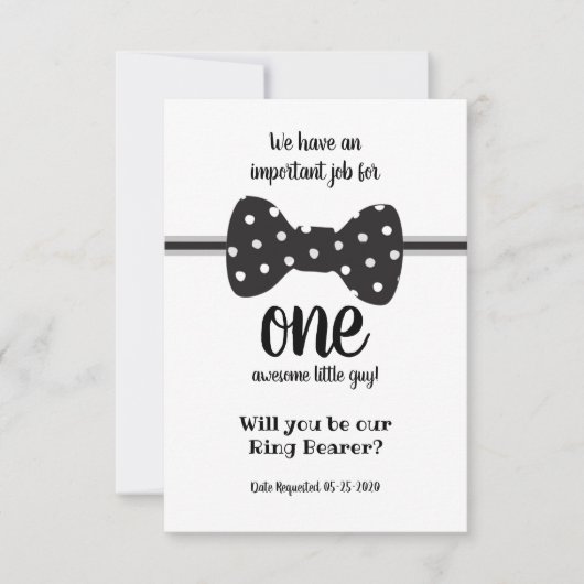 Ringdrager Verzoek Strikdas Kaart (Voorkant)