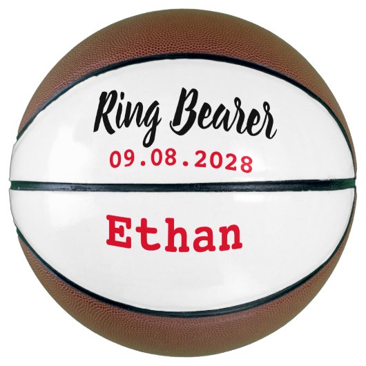 Ringdrager Voorstel Cadeau Mini Voetbal Basketbal (Voorkant)
