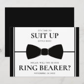 Ringdrager Voorstellen Kaart - Suit Up, Little Man (Voorkant / Achterkant)