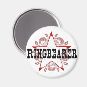 Ringdrager Westerne rode magneet (Voorkant / Achterkant)
