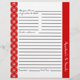 Ringed diamant Recipe inserts - Red White