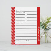 Ringed diamant Recipe inserts - Red White (Staand voorkant)